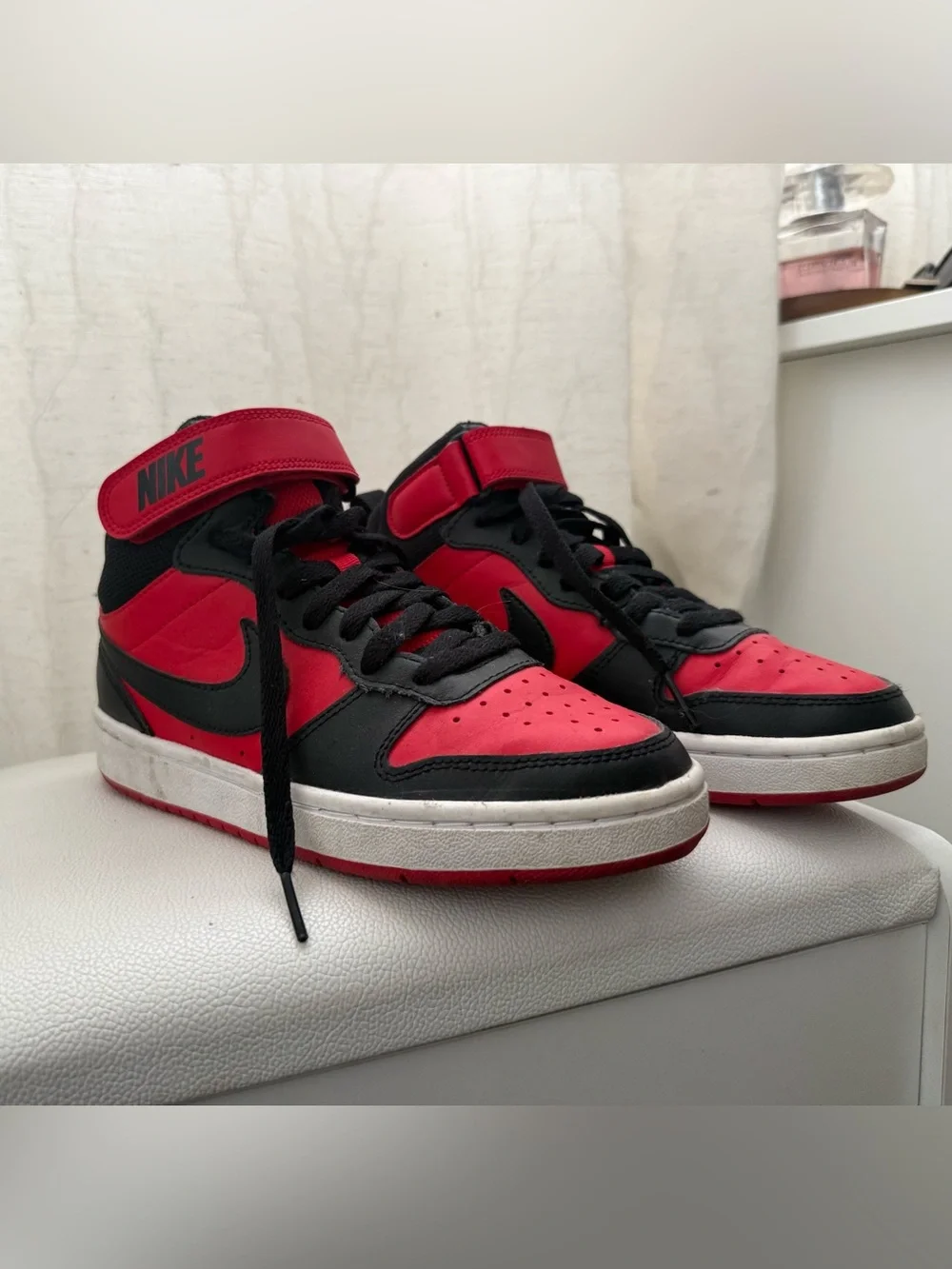 Nike Kids Black & Red High-Top Sneakers